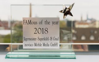 FAMous Award 2018 Gewinner Jägermeister Eisplakate
