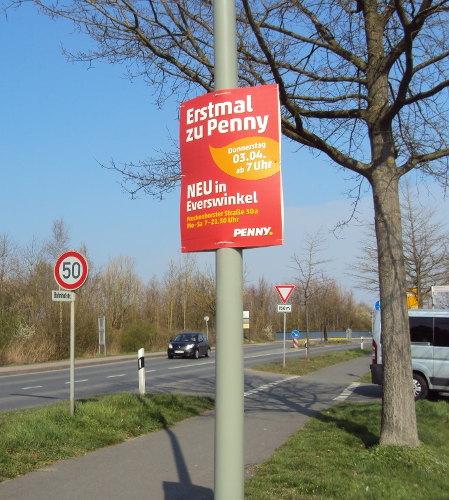 Hohlkammerplakate - Hinweismedien - Penny