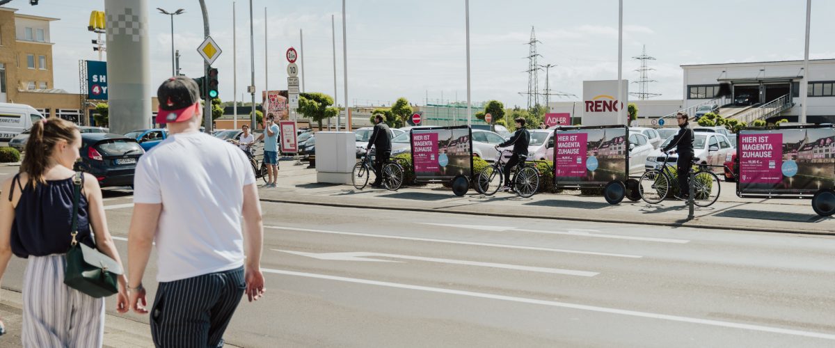 Neue CoolLiteBikes - Werbefahrräder mit Werbeanhänger