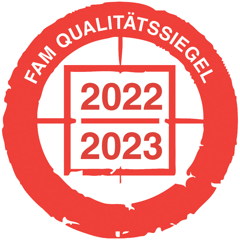 FAM Qualitätssiegel Siegel 2021 für Ambient Werbemedien der Ambient Media Agentur inovisco mobile Media GmbH