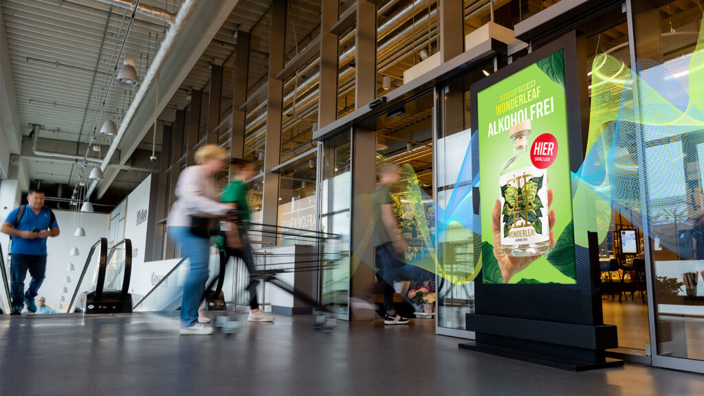 Siegfriend Wonderleaf Werbemotiv auf einem DCLP im EDEKA Audio 300 Netz